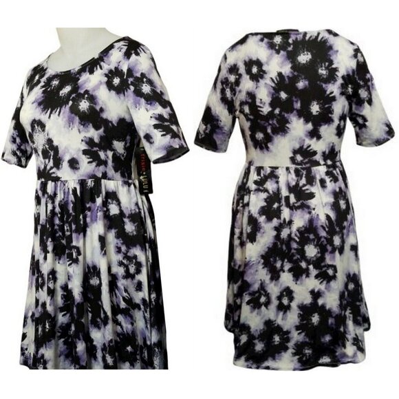 Trixie + LuLu Women's Purple Tie Dye A-Line Pleated Dress (Size: Large) NWT - Picture 1 of 7